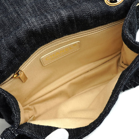 VINTAGE CHANEL 2.55 COCO NIGHT FIGHT CHAIN SHOULDER BAG BLUE DENIM GOLD HARDWARE 90346660