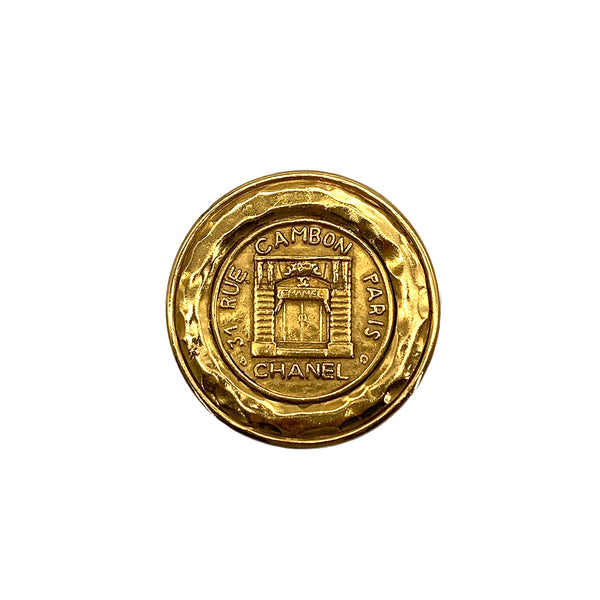 VINTAGE CHANEL 31 RUE CAMBON BROOCH GOLD ACCESSORY 90327594