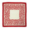 VINTAGE CHANEL ARABESQUE PATTERN SCARF RED WHITE SILK 90331696