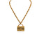 VINTAGE CHANEL BAG CHARM INSPIRED NECKLACE COCOMARK GOLD ACCESSORY 95P 90323149