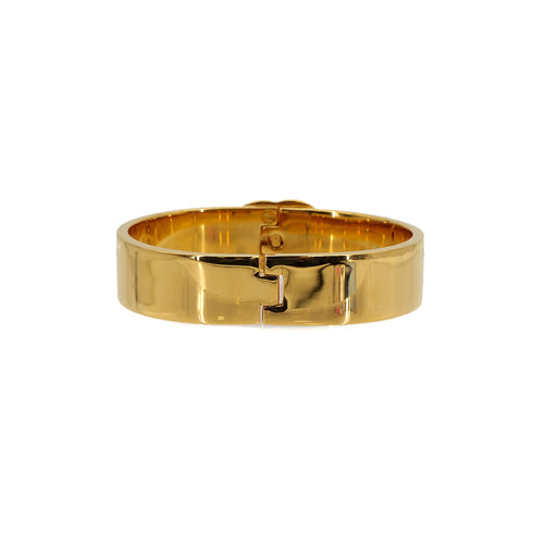 VINTAGE CHANEL BANGLE BRACELET TURN LOCK GOLD ACCESSORY 97A 90317195