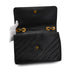 VINTAGE CHANEL BIAS STITCH CHAIN SHOULDER BAG BLACK CAVIAR SKIN GOLD HARDWARE 90342725