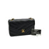 VINTAGE CHANEL BIAS STITCH CHAIN SHOULDER BAG NAVY LAMB SKIN GOLD HARDWARE 90343912