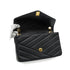 VINTAGE CHANEL BIAS STITCH CHAIN SHOULDER BAG NAVY LAMB SKIN GOLD HARDWARE 90343912