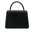 VINTAGE CHANEL BIAS STITCH CHAIN SHOULDER HAND BAG BLACK LAMB SKIN GOLD HARDWARE 90319587