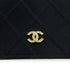 VINTAGE CHANEL BICOLORE COIN PURSE WALLET BLACK SATIN RHINESTONE 90319707
