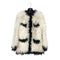VINTAGE CHANEL BICOLOR FANTASY FUR COAT WHITE BLACK RTW 90319627