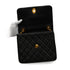 VINTAGE CHANEL BIC COCO CHAIN SHOULDER BAG BLACK LAMB SKIN GOLD HARDWARE 90345065