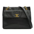VINTAGE CHANEL BIG COCO CHAIN SHOULDER BAG BLACK CAVIAR SKIN GOLD HARDWARE 90335286