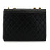 VINTAGE CHANEL BIG COCO CHAIN SHOULDER BAG BLACK LAMB SKIN GOLD HARDWARE 90327079
