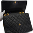VINTAGE CHANEL BIG COCO CHAIN SHOULDER BAG BLACK LAMB SKIN GOLD HARDWARE 90327079