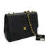 VINTAGE CHANEL BIG COCO CHAIN SHOULDER BAG BLACK LEATHER GOLD HARDWARE 90325334