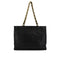 VINTAGE CHANEL BIG COCO CHAIN TOTE BAG BLACK LEATHER GOLD HARDWARE 90324748