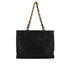 VINTAGE CHANEL BIG COCO CHAIN TOTE BAG BLACK LEATHER GOLD HARDWARE 90324748