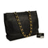 VINTAGE CHANEL BIG COCO CHAIN TOTE BAG BLACK LEATHER GOLD HARDWARE 90324748