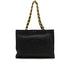 VINTAGE CHANEL BIG COCO CHAIN TOTE BAG BLACK LEATHER GOLD HARDWARE 90333716