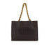 VINTAGE CHANEL BIG COCO CHAIN TOTE BAG BROWN LEATHER GOLD HARDWARE 90331406