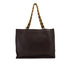 VINTAGE CHANEL BIG COCO CHAIN TOTE BAG BROWN LEATHER GOLD HARDWARE 90331406