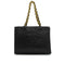 VINTAGE CHANEL BIG COCO CHAIN TOTE SHOULDER BAG BLACK LEATHER GOLD HARDWARE 90345505