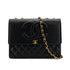 VINTAGE CHANEL BIG COCO MATELASSE CHAIN SHOULDER BAG BLACK LAMB SKIN GOLD HARDWARE 90317852
