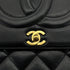 VINTAGE CHANEL BIG COCO MATELASSE CHAIN SHOULDER BAG BLACK LAMB SKIN GOLD HARDWARE 90317852