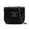 VINTAGE CHANEL BIG COCO MATELASSE CHAIN SHOULDER BAG BLACK LAMB SKIN GOLD HARDWARE 90324132