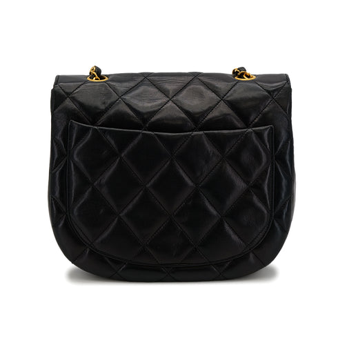 VINTAGE CHANEL BIG COCO MATELASSE CHAIN SHOULDER BAG BLACK LAMB SKIN GOLD HARDWARE 90324132