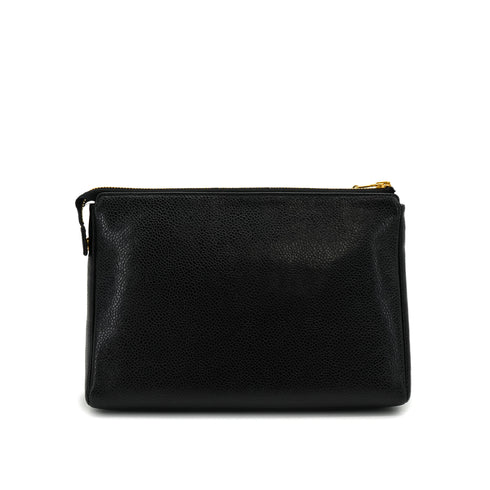 VINTAGE CHANEL BIG COCO POACH BLACK CAVIAR SKIN GOLD HARDWARE 90341883