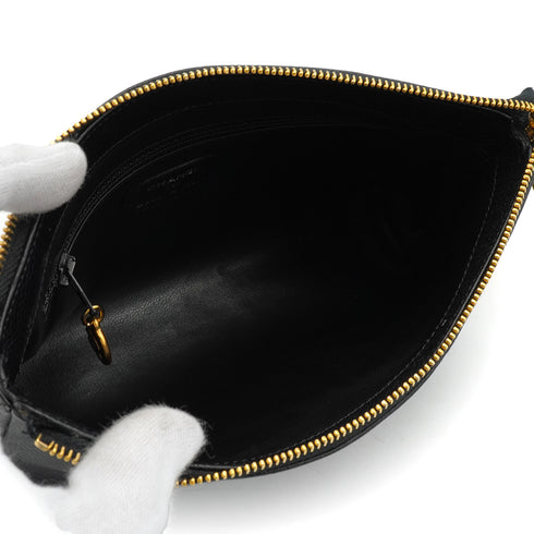 VINTAGE CHANEL BIG COCO POACH BLACK CAVIAR SKIN GOLD HARDWARE 90341883
