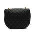 VINTAGE CHANEL BIG COCO PUSH LOCK CHAIN SHOULDER BAG BLACK LAMB SKIN GOLD HARDWARE 90343957