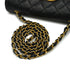 VINTAGE CHANEL BIG COCO PUSH LOCK CHAIN SHOULDER BAG BLACK LAMB SKIN GOLD HARDWARE 90343957