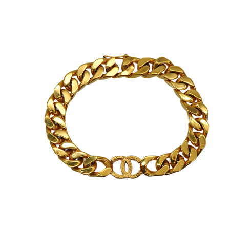 VINTAGE CHANEL BRACELET COCOMARK GOLD ACCESSORY 90331679