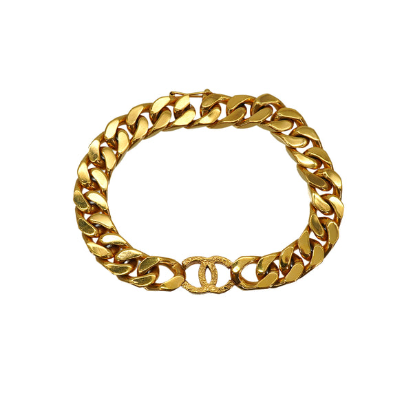 VINTAGE CHANEL BRACELET COCOMARK GOLD ACCESSORY 90331679