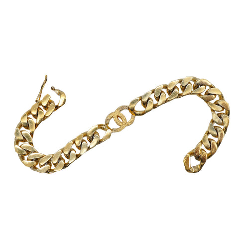 VINTAGE CHANEL BRACELET COCOMARK GOLD ACCESSORY 90335031