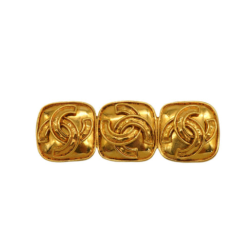 VINTAGE CHANEL BROACH TRIPLE COCO GOLD ACCESSORY 94P 90345099