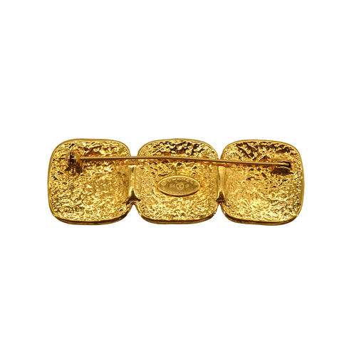 VINTAGE CHANEL BROACH TRIPLE COCO GOLD ACCESSORY 94P 90345099