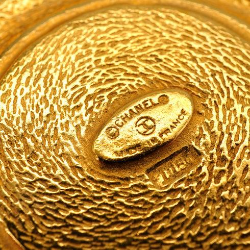 VINTAGE CHANEL BROOCH 31 RUE CAMBON LOGO ROUND GOLD ACCESSORY 90338275