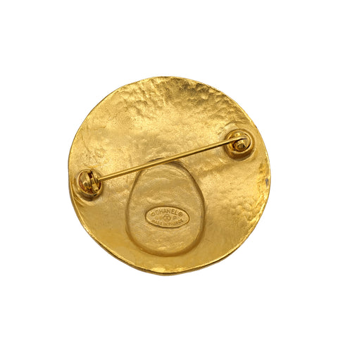 VINTAGE CHANEL BROOCH COCOMARK COLOR STONE GOLD GREEN ACCESSORY 98P 90312947