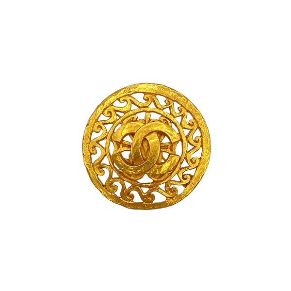VINTAGE CHANEL BROOCH COCOMARK GOLD ACCESSORY 95A 90321050