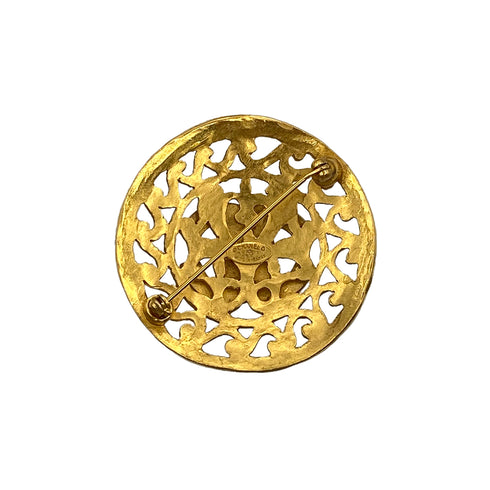 VINTAGE CHANEL BROOCH COCOMARK GOLD ACCESSORY 95A 90321050