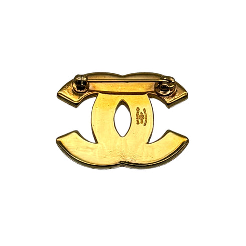 VINTAGE CHANEL BROOCH COCOMARK RHINESTONE GOLD PINK ACCESSORY 02P 90313676