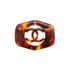 VINTAGE CHANEL BROOCH COCOMARK TORTOISESHELL BROWN GOLD ACCESSORY 97P 90341469