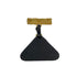 VINTAGE CHANEL BROOCH LOGO BLACK GOLD LEATHER ACCESSORY 94P 90319670