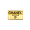 VINTAGE CHANEL BROOCH LOGO PLATE GOLD ACCESSORY 90338268