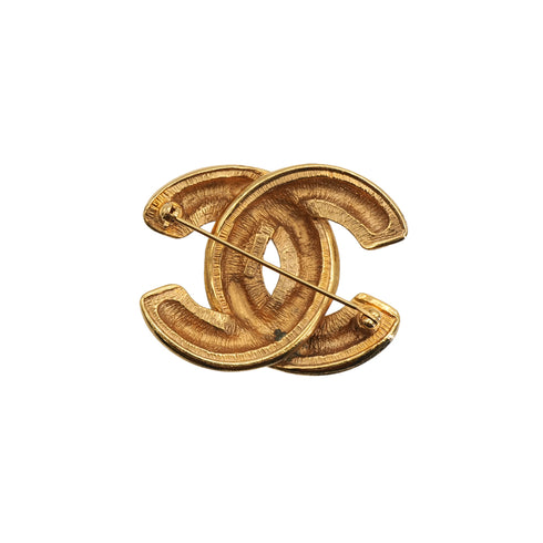 VINTAGE CHANEL BROOCH MATELASSE COCOMARK GOLD ACCESSORY 90313283
