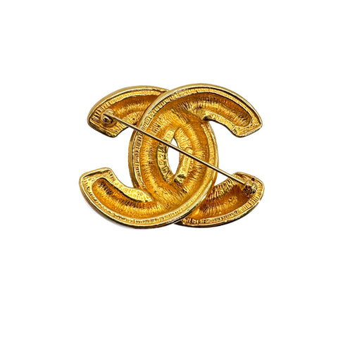 VINTAGE CHANEL BROOCH MATELASSE COCOMARK GOLD ACCESSORY 90319313