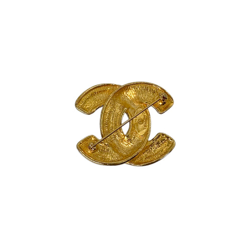 VINTAGE CHANEL BROOCH MATELASSE COCOMARK GOLD ACCESSORY 90322537