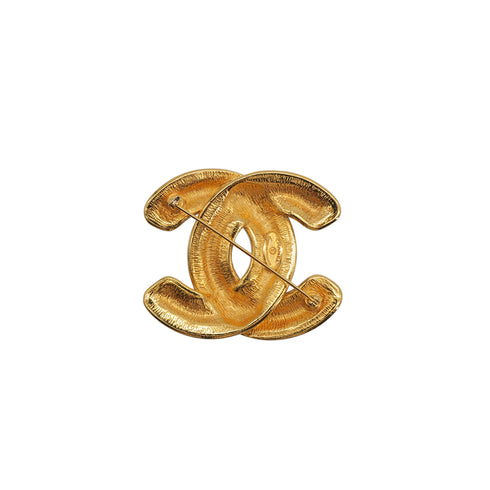 VINTAGE CHANEL BROOCH MATELASSE COCOMARK GOLD ACCESSORY 90323177