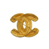 VINTAGE CHANEL COCOMARK BROOCH MATELASSE GOLD ACCESSORY 90324109