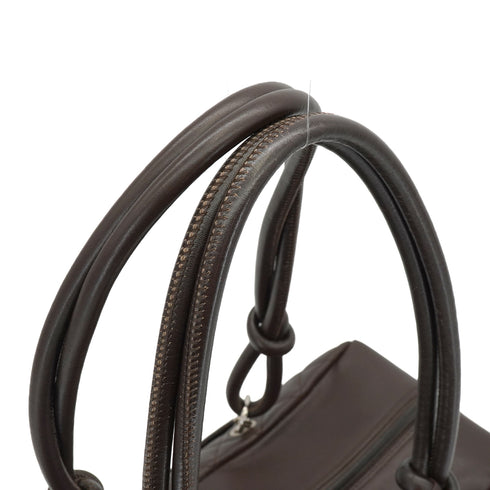 VINTAGE CHANEL CAMBON LINE MATELASSE MULTIPOCKET TOTE BAG BROWN BEIGE LEATHER SILVER HARDWARE 90339643